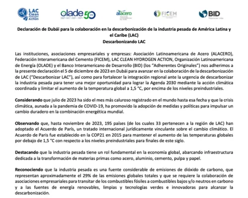 Decarbonization Declaration LAC - 2023